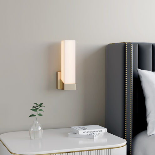 None LED 13 inch Modern Gold Outdoor Wall Sconce